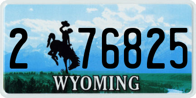 WY license plate 276825