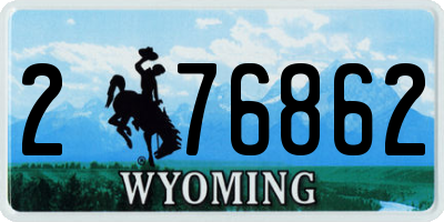 WY license plate 276862