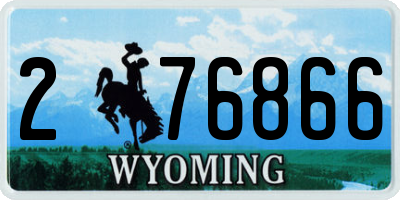 WY license plate 276866