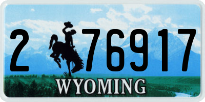 WY license plate 276917