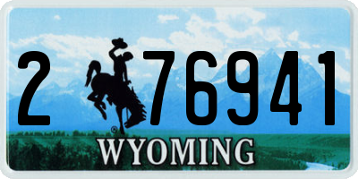 WY license plate 276941