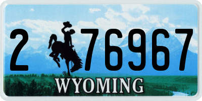 WY license plate 276967