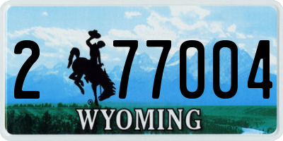 WY license plate 277004