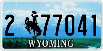 WY license plate 277041