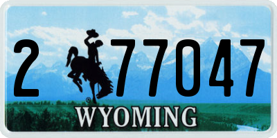 WY license plate 277047