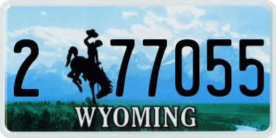 WY license plate 277055