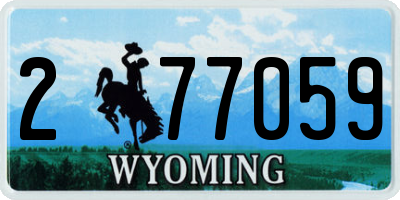 WY license plate 277059
