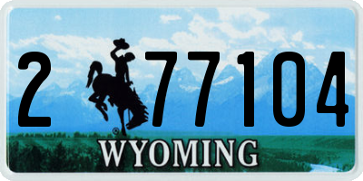 WY license plate 277104