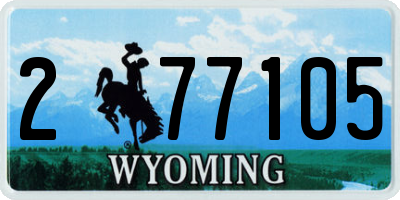 WY license plate 277105