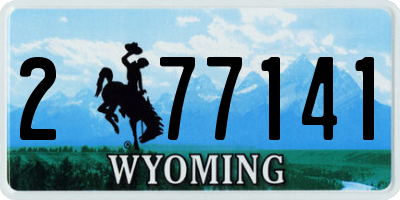 WY license plate 277141
