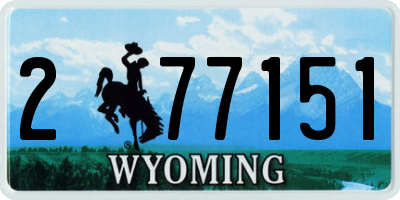 WY license plate 277151