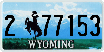 WY license plate 277153