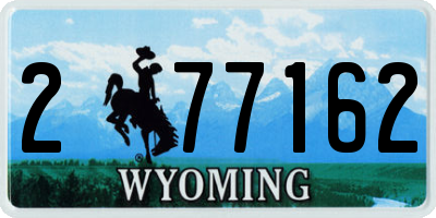 WY license plate 277162