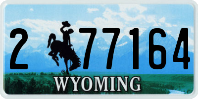 WY license plate 277164