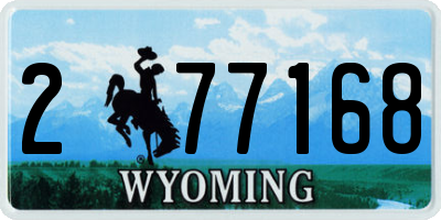 WY license plate 277168