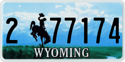 WY license plate 277174