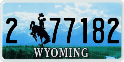 WY license plate 277182