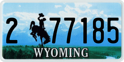 WY license plate 277185