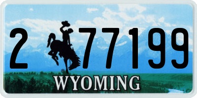 WY license plate 277199