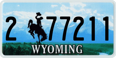 WY license plate 277211
