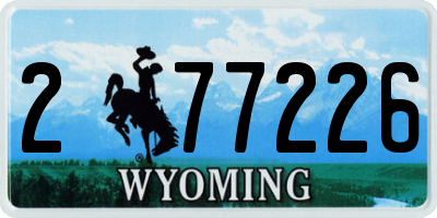 WY license plate 277226
