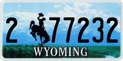 WY license plate 277232