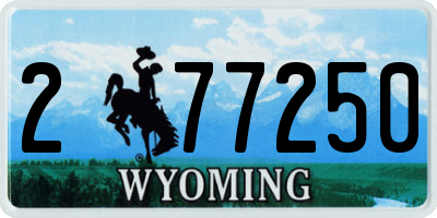 WY license plate 277250