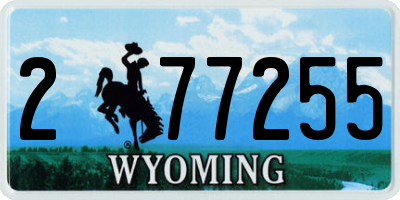 WY license plate 277255
