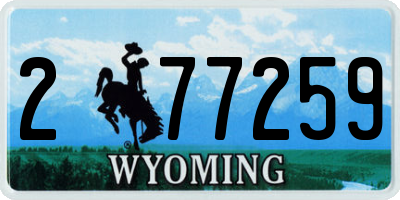 WY license plate 277259