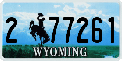 WY license plate 277261