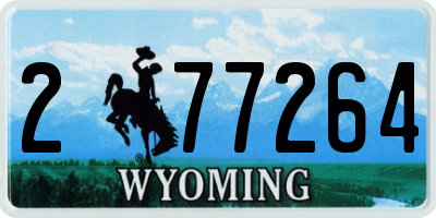 WY license plate 277264