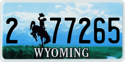 WY license plate 277265