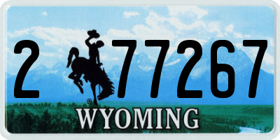 WY license plate 277267