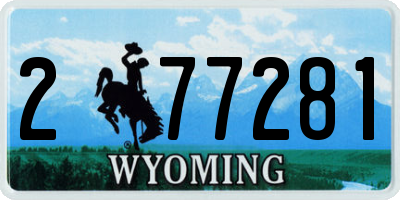 WY license plate 277281