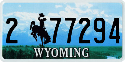 WY license plate 277294