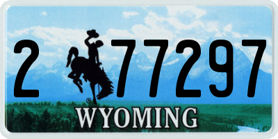 WY license plate 277297