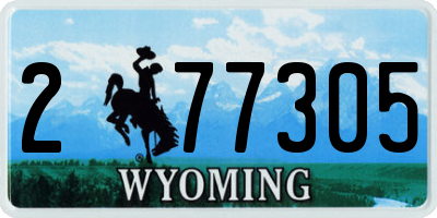WY license plate 277305
