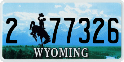 WY license plate 277326