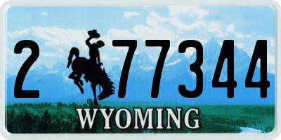 WY license plate 277344