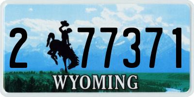 WY license plate 277371