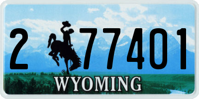 WY license plate 277401