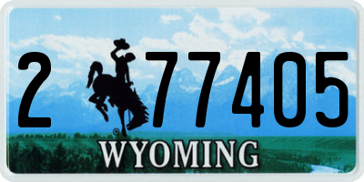 WY license plate 277405