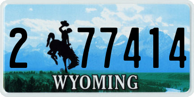 WY license plate 277414