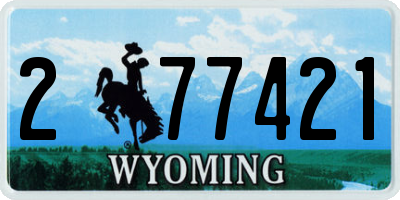 WY license plate 277421