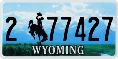 WY license plate 277427