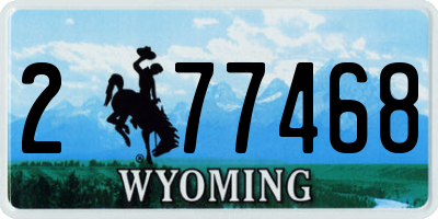 WY license plate 277468