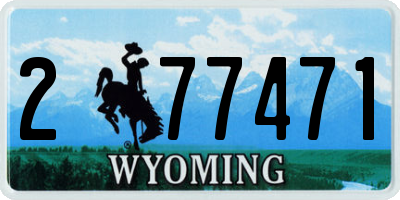 WY license plate 277471