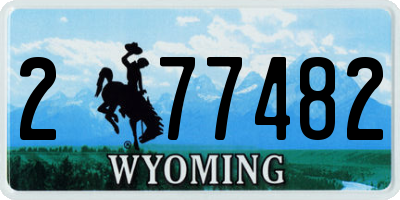 WY license plate 277482