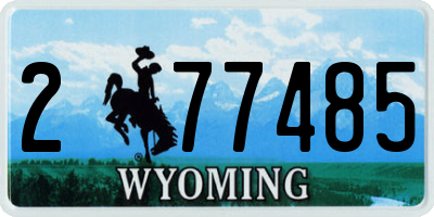 WY license plate 277485
