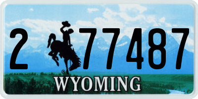 WY license plate 277487